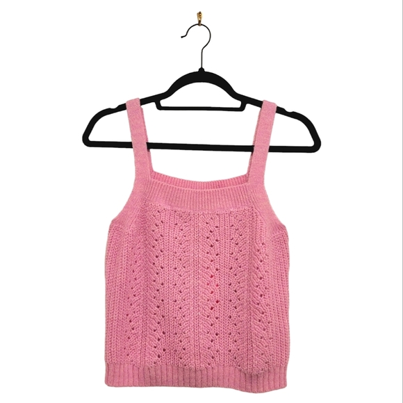 Lilly Pulitzer Tops - NEW Lilly Pulitzer Bright Pink Zabrina Lilac Rose Marl Knit Wool Tank Top XS